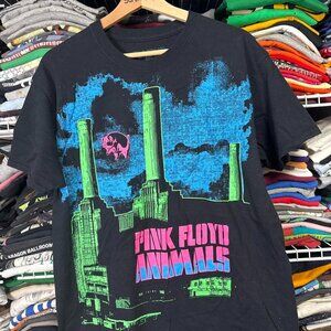 Liquid blue Pink Floyd Animals big print graphic band t-shirt black L